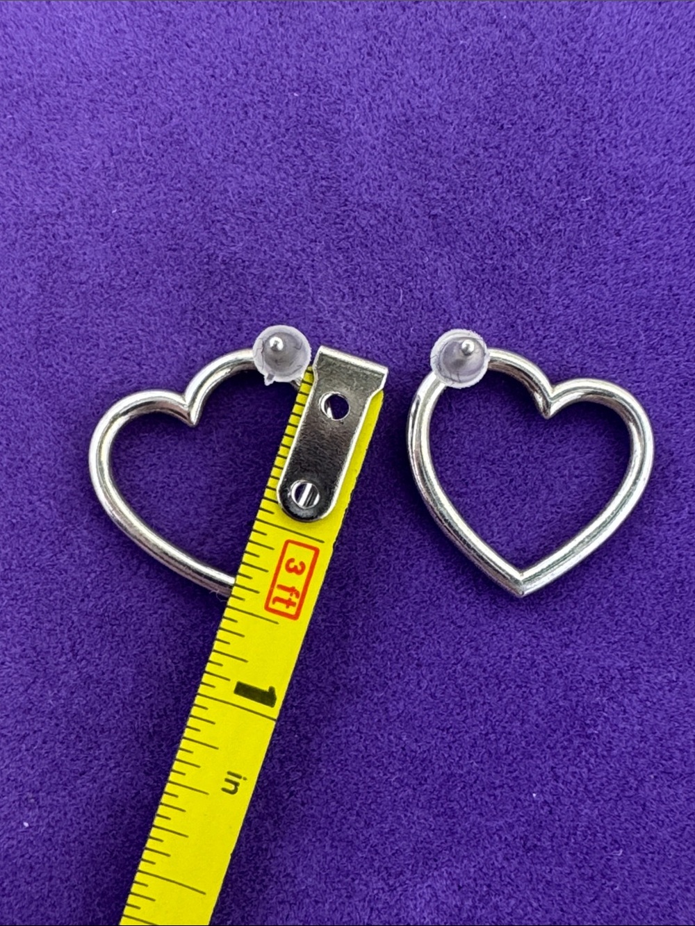 💛 Pandora Sterling Silver Open Heart Love Stud Earrings | Designer Retired - Picture 5 of 5